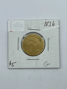 1836 Gold Half Eagle $ 5 Goldmünze - Bild 1 von 2