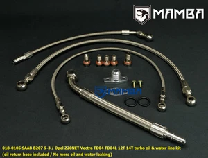 Kit de línea de agua y aceite turbo para Saab 9-3 AERO B207R TD04 TD04L 12T 14T Turbo TW - Imagen 1 de 1