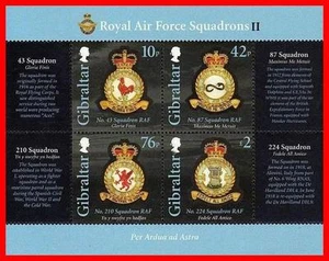 Gibraltar 2012 ROYAL AIR FORCE S/S SC#1333 MNH FV£3.28/CV$11.00 AVIATION - Picture 1 of 1