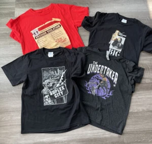 WWE Wrestling Boys T-Shirt Lot Size M Becky Undertaker Brock Lesner - Picture 1 of 6
