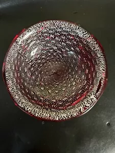 Murano Barbini Bullicante Cased Glass Silver Flecks Bowl Seguso - Picture 1 of 6
