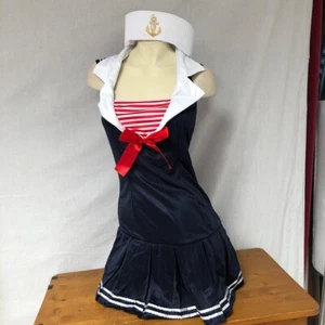 Shipmate Cutie Costume Dress & Hat Leg Avenue Nautical 8 10 12 Sailor Pride - Picture 1 of 4