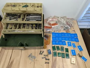 Huge Lot Vintage Sewing Machine Needles Tools Wrenches Accessories Tackle Box - Picture 1 of 12