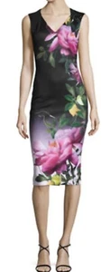Ted Baker Dresses Oldiva Bodycon Dress in Citrus Size Uk 3 USA 8 - Picture 1 of 3