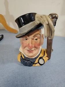 VINTAGE ROYAL DOULTON "MR. MICAWBER" TOBY MUG D7040 LE 289/2500 RARE COA - Picture 1 of 6