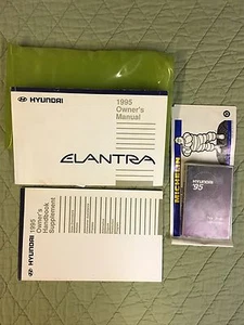 Hyundai Elantra 1995 95 propietarios estuche guía manual envío gratuito dueño del libro - Imagen 1 de 3