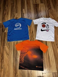 Nike Champion Boy’s T-shirt Size 4 Graphic Tee Kids Lot Of 3 - Picture 1 of 7