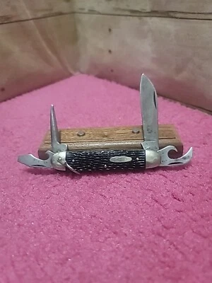 1940-64 Case XX 640045R Jigged Bone Camp Utility Scout Knife With Case - Image 1 of 4