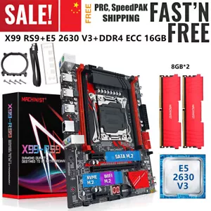 LGA 2011-3 X99 Motherboard SATA 3 M.2 E5 2630 V3 CPU 16G DDR4 ECC RAM Combo Kit - Picture 1 of 12