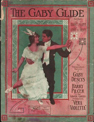 1911 THE GABY GLIDE antique dance sheet music DANCERS DESLYS & PILCER theatrical - Image 1 of 2