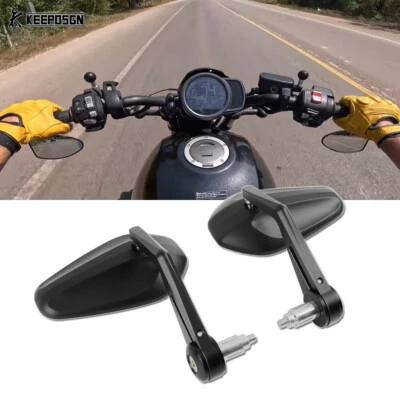 Espejos retrovisores de extremo de barra de motocicleta de 7/8" para Honda Rebel CMX 250 300 500 1100 Foto 1 de 4