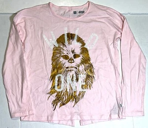Gap Kids Star Wars Chewbacca Chewy Pink Sequins Wild One T-Shirt Top XL 12 NEW - Picture 1 of 7