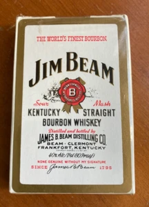 Jim Beam mazzo di carte da gioco vintage NOS sigillato in violoncello originale Kentucky vintage - Foto 1 di 3