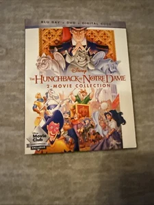 Hunchback Of Notre Dame 2-Movie Disney Blu-ray + DVD + Digital + Slipcover NEW - Picture 1 of 4