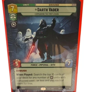Darth Vader Commanding First Legion Star Wars Unlimited Hyperspace 351/252 NM - Bild 1 von 2