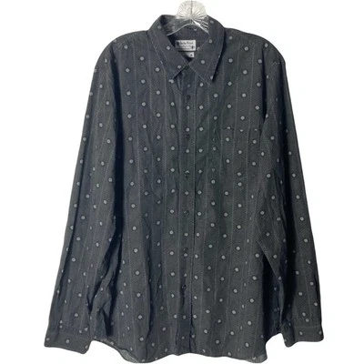 Nuevo sin etiquetas Pelele Marca Lucky Vintage Geométrico Botón Camisa Hombre’s XL Manga Larga Foto 1 de 4