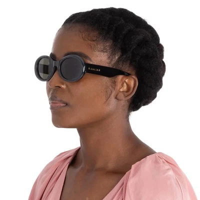 Gucci Grey Oval Ladies Sunglasses GG1587S 001 52 GG1587S 001 52 - Image 1 of 4
