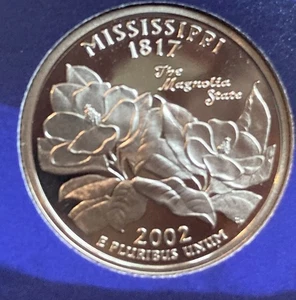 2002 S Proof Mississippi State Quarter - From Proof set Free Shipping - Picture 1 of 2