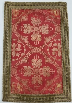 Vintage French Woven Brocade Metallic Trim Tapestry 42x27cm  - Image 1 of 4