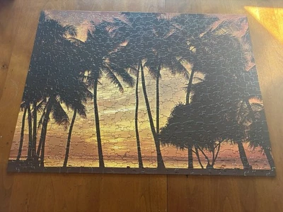 Hawaiian Sunset Waikiki Anekona Hawaii Jigsaw Puzzle 1975 Vintage, COMPLETE - Image 1 of 4