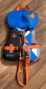 Body Glove Infant Life Jacket Vest Toddlers Under 30lbs Black w/ Blue & Orange - Picture 1 of 3