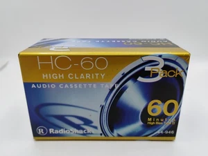 RadioShack HC-60 High Clarity Audio Cassette Tapes 3 Pack High Clarity NEW - Picture 1 of 3
