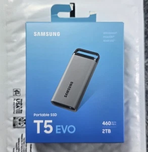 SAMSUNG T5 EVO PORTABLE SSD 2TB MU-PM2TOG NEW SEALED FREE SHIPPING AUTHENTIC - Afbeelding 1 van 5