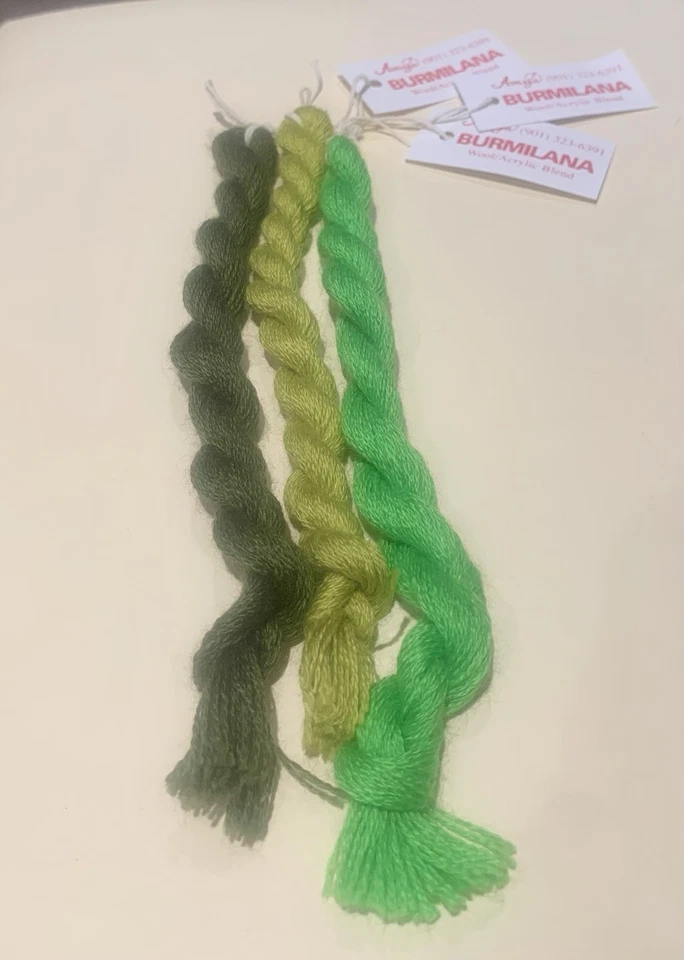 Greens Burmilana Wool/Acrylic 1 skein; Various Colors YOU CHOOSE - Image 1 of 1