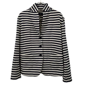 Chaqueta Blazer Weekend Max Mara Mediana Azul Marino Marfil 100% Bolsillos Grandes Preppy - Imagen 1 de 7