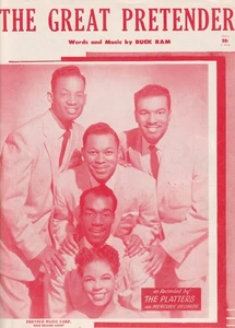 Original Sheet Music - The Platters - The Great Pretender - 1955 - MINT Cond - Picture 1 of 3