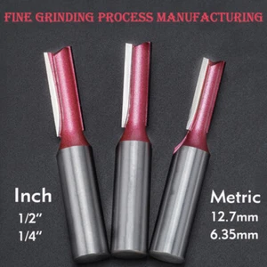 1/4" 1/2" inch Shank Straight Router Bit Milling Cutter Woodworking Slot Cutter - Picture 1 of 34