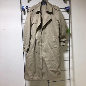 Oleg Cassini Men's All Weather Trench Rain Coat 42R Full Zip Out Liner Overcoat - Picture 1 of 10