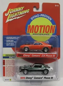2022 JOHNNY LIGHTNING 2 PACK 1969 CHEVY CAMARO ZLX FASE III 1973 CAMARO V. A - Foto 1 di 1