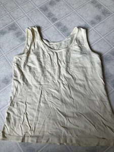 Lands' End Solid Yellow Interlock Layering Tank Top Size Small 4-6 Wide Strap - Picture 1 of 6