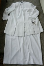 Ben Marc White 3 piece church usher suit - 2296 Size 32