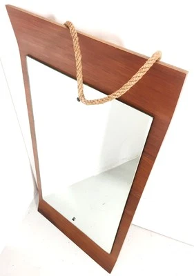 SPECCHIO VINTAGE SCANDINAVO ANNI 70 WAIMEA TEAK MIRROR FORNITURE INTERIORDESIGN - Immagine 1 di 4