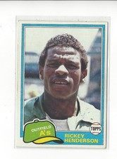 1981 Topps #261 Rickey Henderson A's 