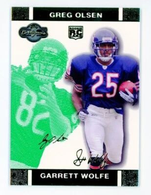 2007 Topps Co-Signers Changing Faces Gold Garrett Wolfe/Greg Olson /249 RC - Image 1 of 2