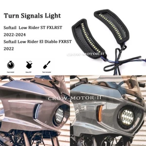 LED Fairings Vent Amber Light For Harley Softail Low Rider ST FXLRST 2022-2024 - Picture 1 of 13
