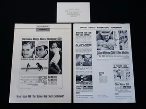 THE MISFITS 1961 * MARILYN MONROE * CLARK GABLE * MINT PRESSBOOK w/DOOR PANELS!! - Picture 1 of 11