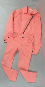 Crazy 8 Peach Jean Outfit - Jean Jacket Size M - Jean Pants Size 6 - Picture 1 of 8