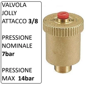 VALVOLA 3/8 SFOGO SICUREZZA PRESSIONE - JOLLY - R99Y002 GIACOMINI - Foto 1 di 2