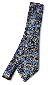 Freedberg of Boston Men 100% Silk Neck Tie Hand Made in USA Classic Paisley - Picture 1 of 4