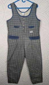 Vtg Womens Size M Sail Overalls Jumpsuit Garden Pockets Cropped Boho Cottage - Picture 1 of 16