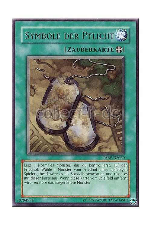 Yugioh TAEV-DE060 Symbole Der Pflicht Unlimitiert - Bild 1 von 1