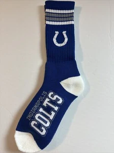 Indianapolis Colts Adult Socks FBF 4-Stripe 1 Pair- Large New Free Ship (D) - Picture 1 of 4