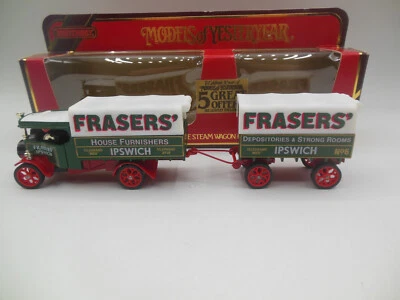 Matchbox Yesteryear Y27 1922 Foden Steam Wagon & Trailer Fraser's House Furnishe - Image 1 of 4