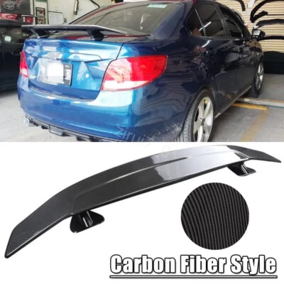 Carbon Style Rear Trunk Spoiler Wing GT Style Racing For Chevrolet Aveo 2004-24 Foto 1 de 4