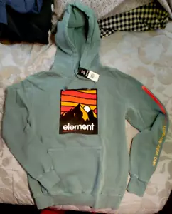 Element winds pigment HD hoodie mens size-medium green NWT $55MSRP - Picture 1 of 3