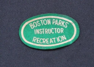 Vintage Boston City Parks Freizeitlehrer Stoff Aufnäher Abzeichen kostenloser Versand - Bild 1 von 1